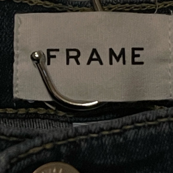 Frame Womens Le Garcon Boyfriend Jeans Size 27 Blue Distressed Covant Midrise - Picture 15 of 15